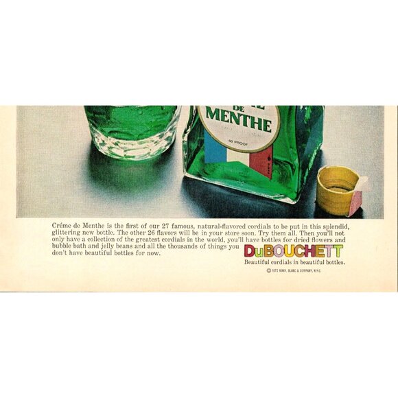 1972 Creme de Menthe Vintage Print Ad DuBouchett The Crystal Design (L1) - Picture 3 of 3